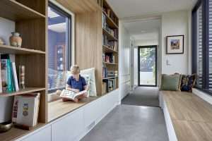 Custom cabinetry with shelves and drawers